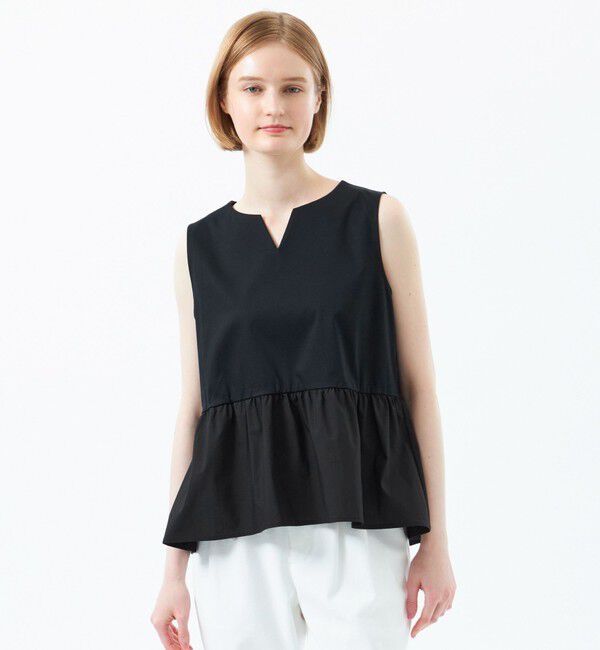 【マッキントッシュフィロソフィー/MACKINTOSH PHILOSOPHY】 ノースリーブペプラムブラウス