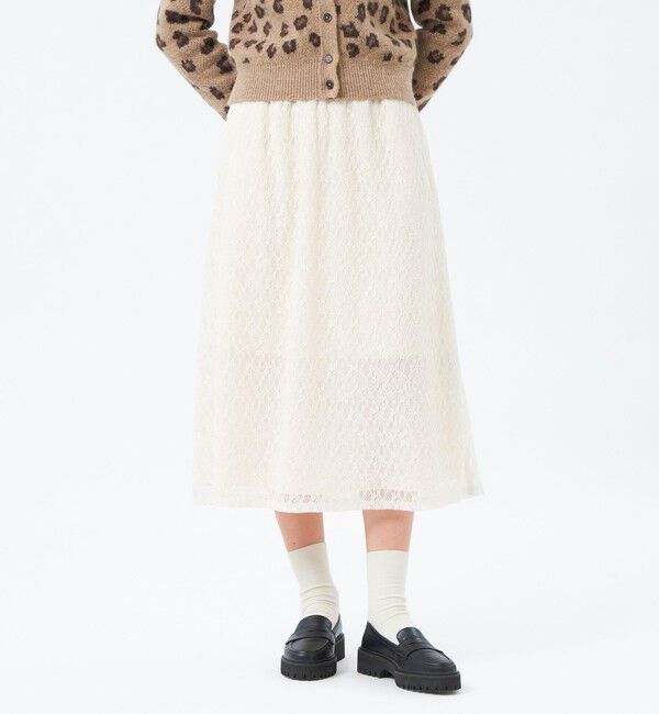 【マッキントッシュフィロソフィー/MACKINTOSH PHILOSOPHY】 フラワーレースフレアスカート