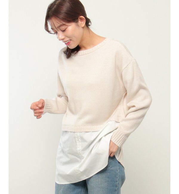 ファッションメンズなら|【イッカ/ikka】 前後2WAY切り替えニットチュニック