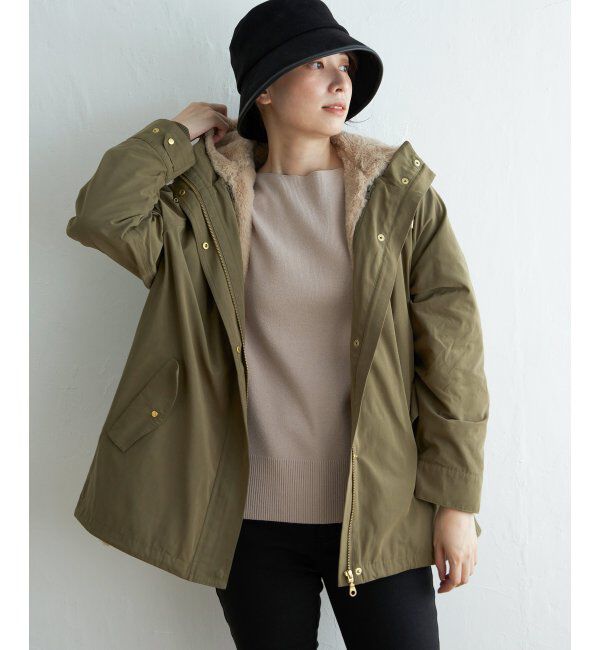 【イッカ/ikka】 【雑誌InRed12月号掲載】 ファーライナー3WAYミドルマウンテンパーカー