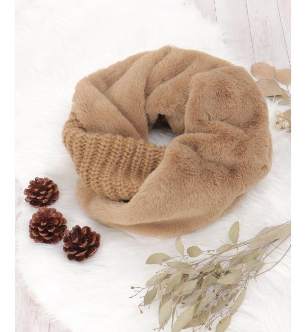 【イッカ/ikka】 エコファーMIXショートスヌード