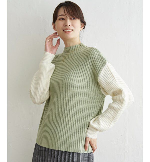 モテ系メンズファッション|【イッカ/ikka】 配色ワイドリブニット