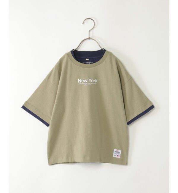 【イッカ/ikka】 襟袖フェイクBIGTシャツ（120~160cm）