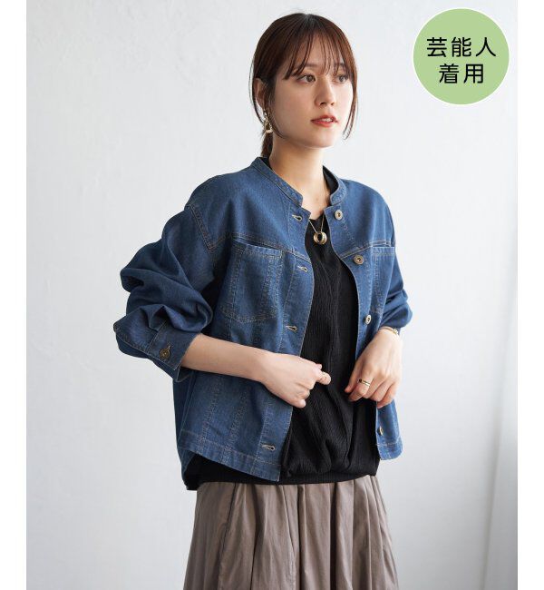 【イッカ/ikka】 メッシュデニムブルゾン