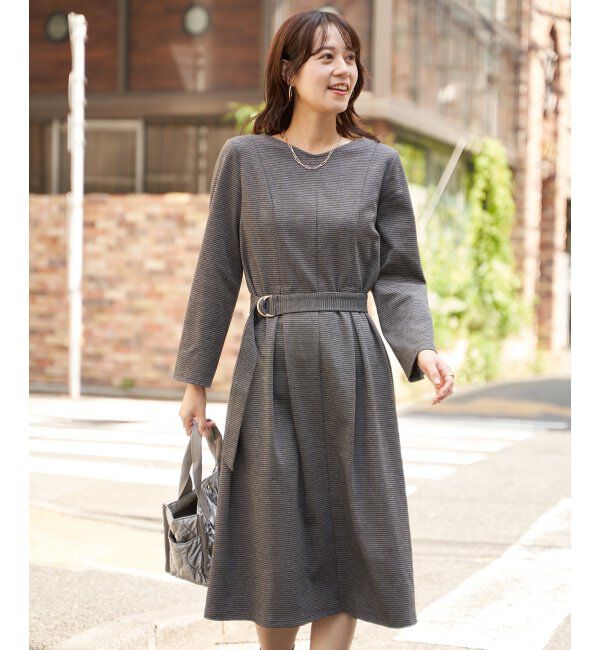 【イッカ/ikka】 カットジャガードワンピース