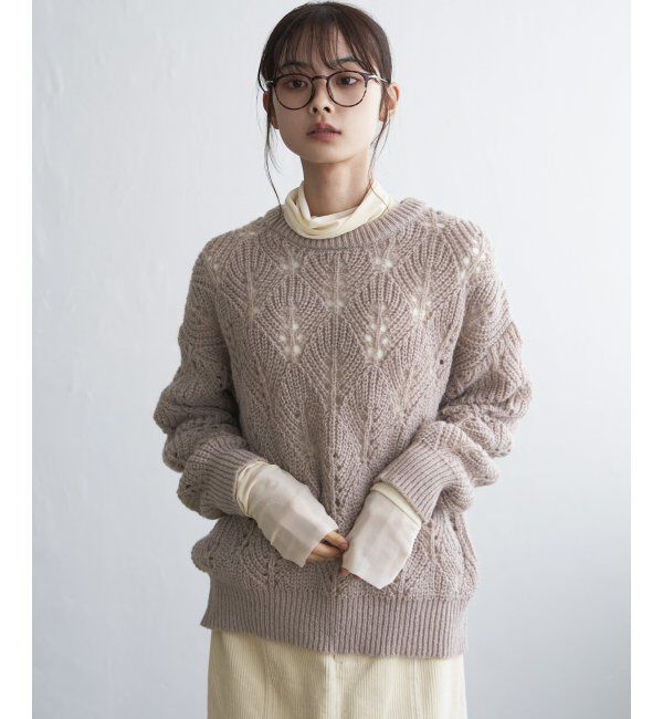 ファッションメンズなら|【エルビーシーウィズライフ/Lbc with Life】 透かし編みニット