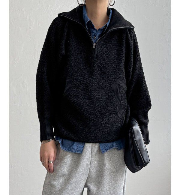 メンズファッションなら|【エルビーシーウィズライフ/Lbc with Life】 ループヤーンハーフジッププルオーバー