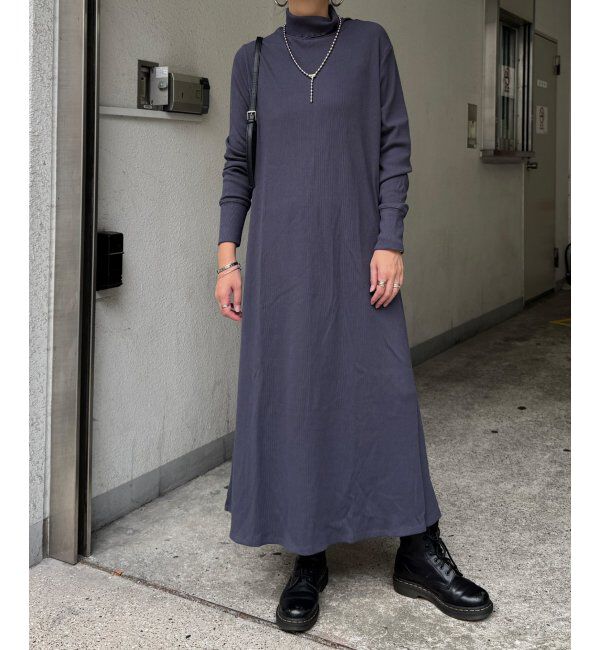 【エルビーシーウィズライフ/Lbc with Life】 タートルリブカットロングワンピース