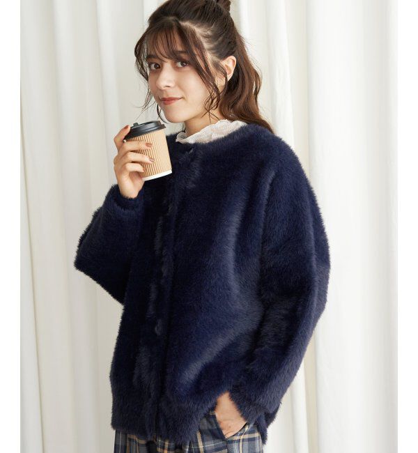 【エルビーシーウィズライフ/Lbc with Life】 フェザーヤーンニットジャケット