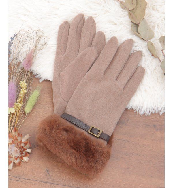 ファッションメンズお薦め|【エルビーシーウィズライフ/Lbc with Life】 フェイクファーベルトグローブ