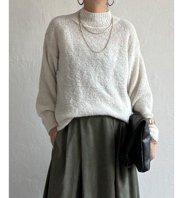 メンズファッションなら|【エルビーシーウィズライフ/Lbc with Life】 ラメブークレーハイネックプルオーバー