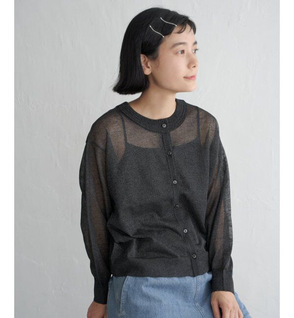 ファッションメンズのイチオシ|【エルビーシーウィズライフ/Lbc with Life】 シアー2WAYヘリンボンクロシェニット