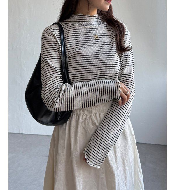 ファッションメンズお薦め|【エルビーシーウィズライフ/Lbc with Life】 ミニワッフルタートルボーダーロンT