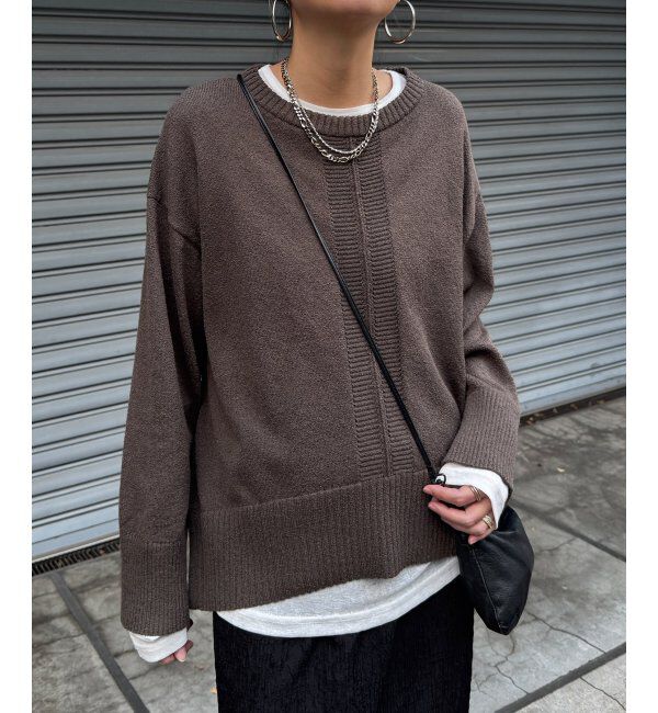 人気ファッションメンズ|【エルビーシーウィズライフ/Lbc with Life】 ミニブークレサイドスリットニット