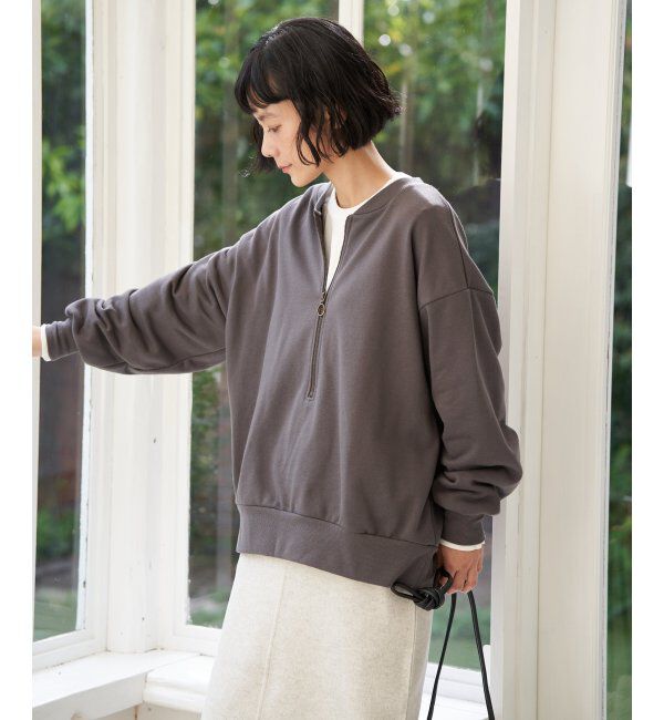 メンズファッションオススメ|【エルビーシーウィズライフ/Lbc with Life】 ハーフジップ裏毛プルオーバー