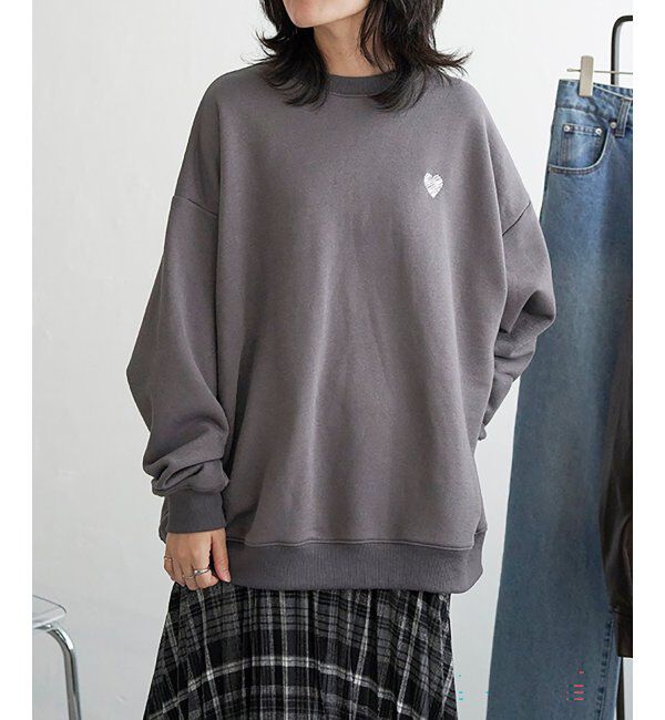 人気メンズファッション|【ヴァンスシェアスタイル/VENCE share style】 ラメ裏毛ハートスウェット