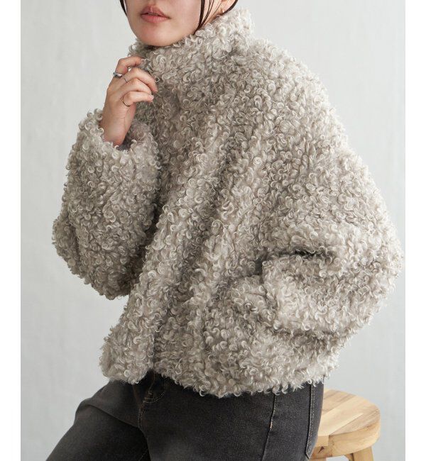 ファッションメンズのイチオシ|【ヴァンスシェアスタイル/VENCE share style】 プードルファースタンドジャケット/スタンドカラー/ショートジャケット