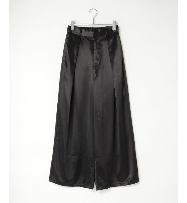 【ヴァンスシェアスタイル/VENCE share style】 サテンタックワイドパンツ