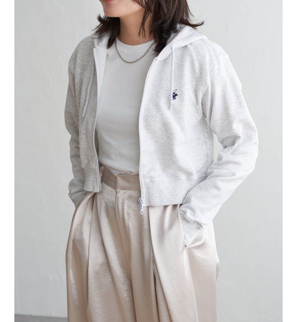 【ヴァンスシェアスタイル/VENCE share style】 BEVERLY HILLS POLO CLUB クロップドフルジップパーカー