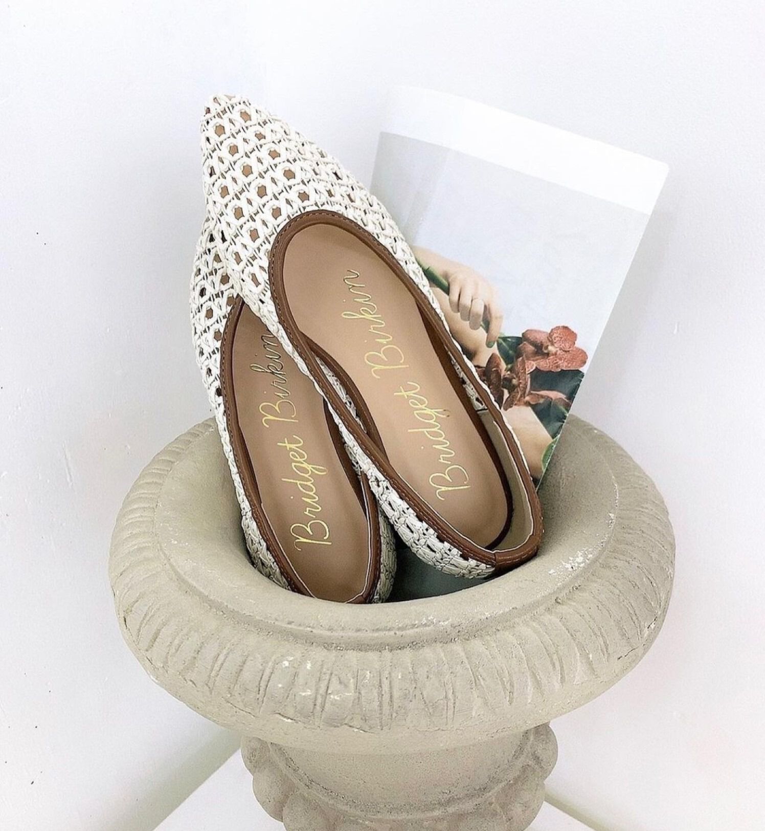 【インターショシュール　ゼア/INTER-CHAUSSURES 'eir】 【Bridget Birkin】編みメッシュフラットシューズ