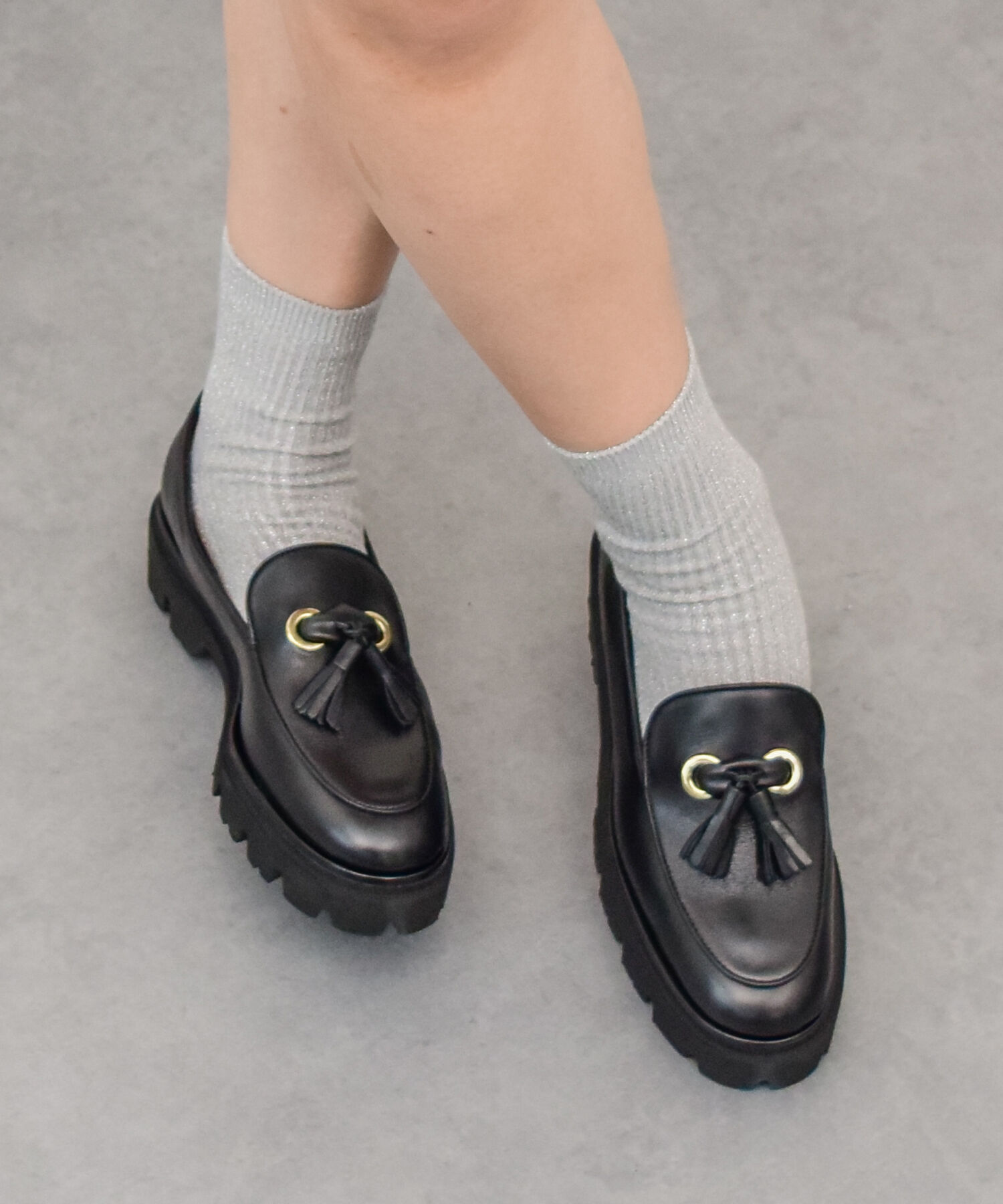 【インターショシュール　ゼア/INTER-CHAUSSURES 'eir】 【INTER-CHAUSSURES】ライトタンクソールタッセルローファー(I51632)