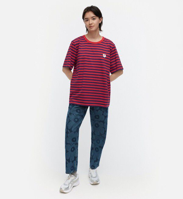 【マリメッコ/Marimekko】 Tasaraita Unisex Unikko Tシャツ