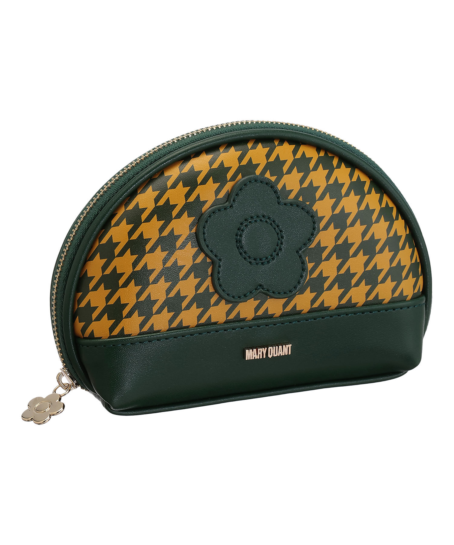 ファッションメンズお薦め|【マリークワント/MARY QUANT】 千鳥デイジーパッチ ラウンドポーチ