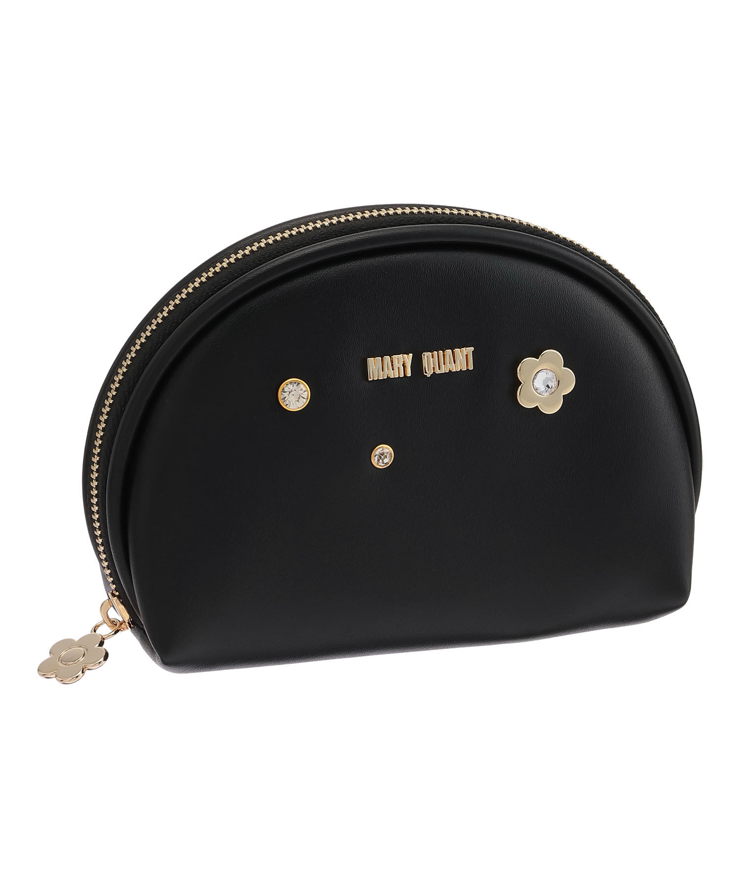 ファッションメンズお薦め|【マリークワント/MARY QUANT】 メタルビジュー ラウンドポーチ