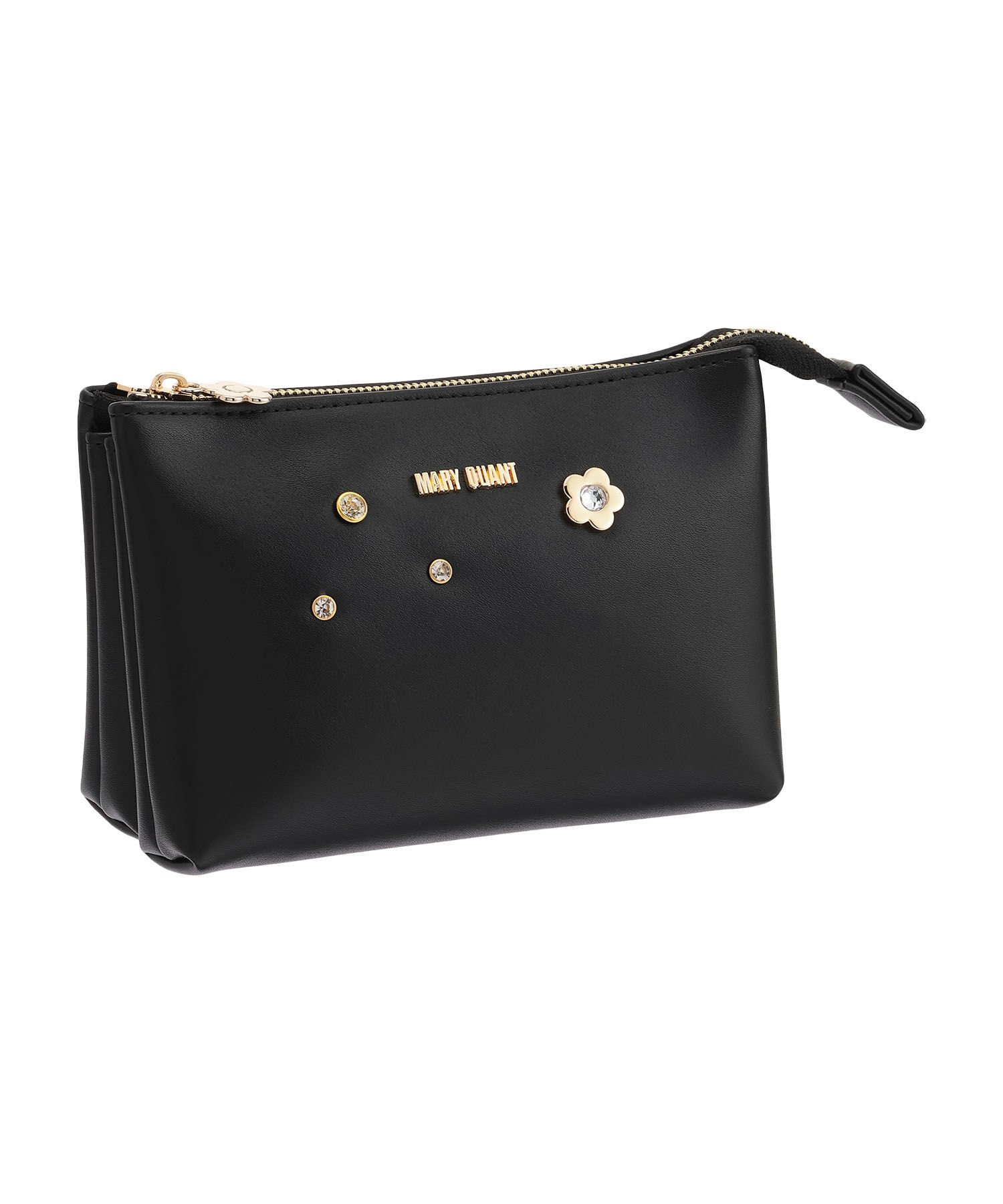 ファッションメンズお薦め|【マリークワント/MARY QUANT】 メタルビジュー 3ポケットポーチ