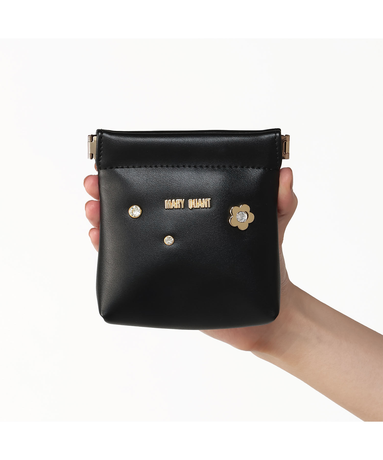 ファッションメンズのイチオシ|【マリークワント/MARY QUANT】 メタルビジュー バネクチポーチ