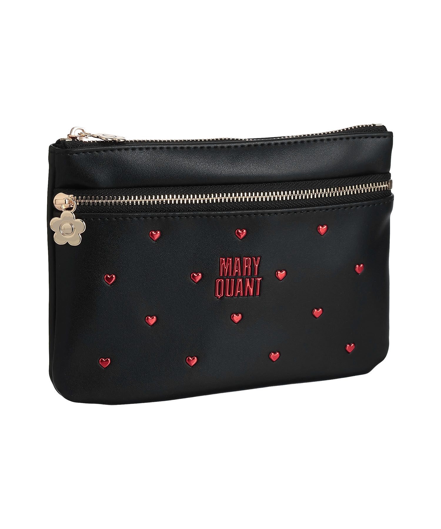 モテ系メンズファッション|【マリークワント/MARY QUANT】 ハートフロート 2ファスナーポーチ