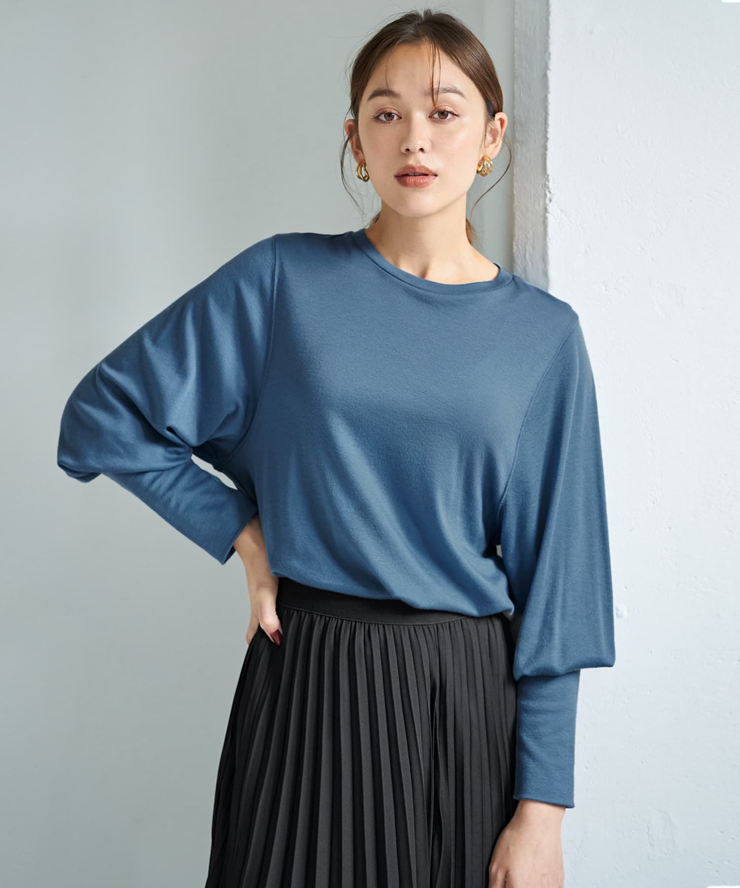 ファッションメンズのイチオシ|【スタイルデリ/STYLE DELI】 【Made in Japan】なめらかテンセル袖ギャザートップス