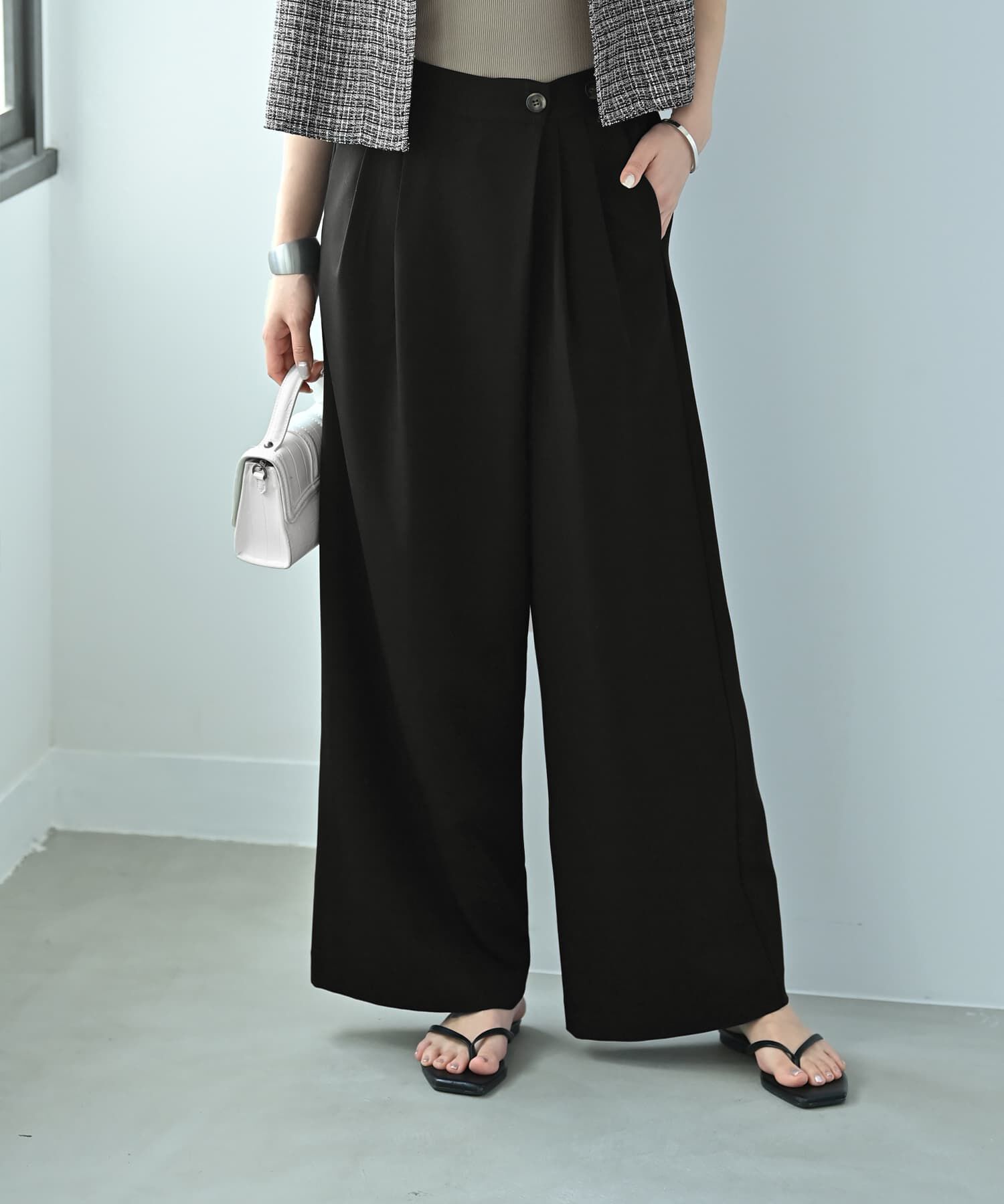 モテ系ファッションメンズ|【スタイルデリ/STYLE DELI】 【Kana Oyama×BLK001】スカート見えパンツ/DELI size