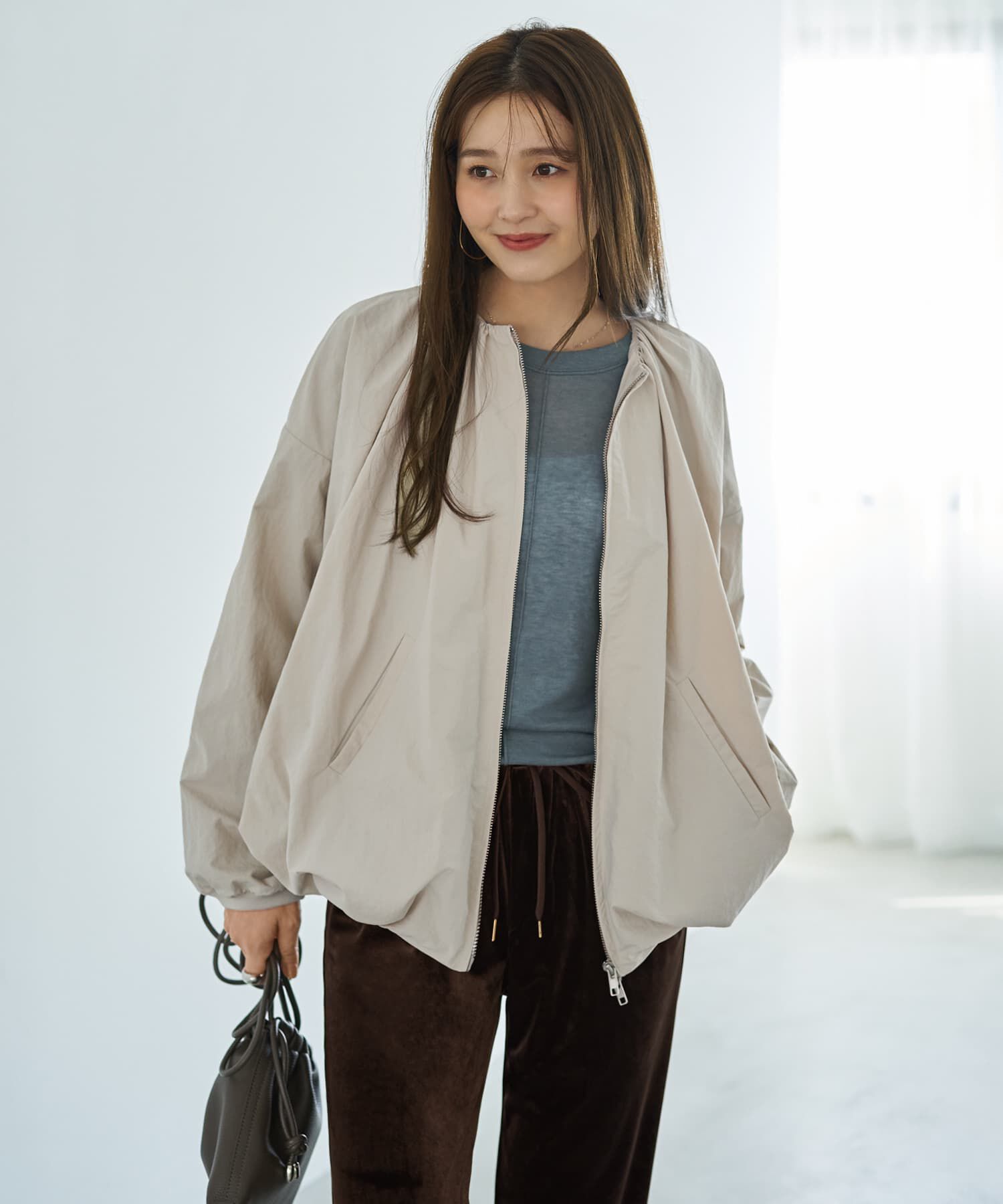 メンズファッションなら|【スタイルデリ/STYLE DELI】 タフタ調シワ加工バルーンブルゾン