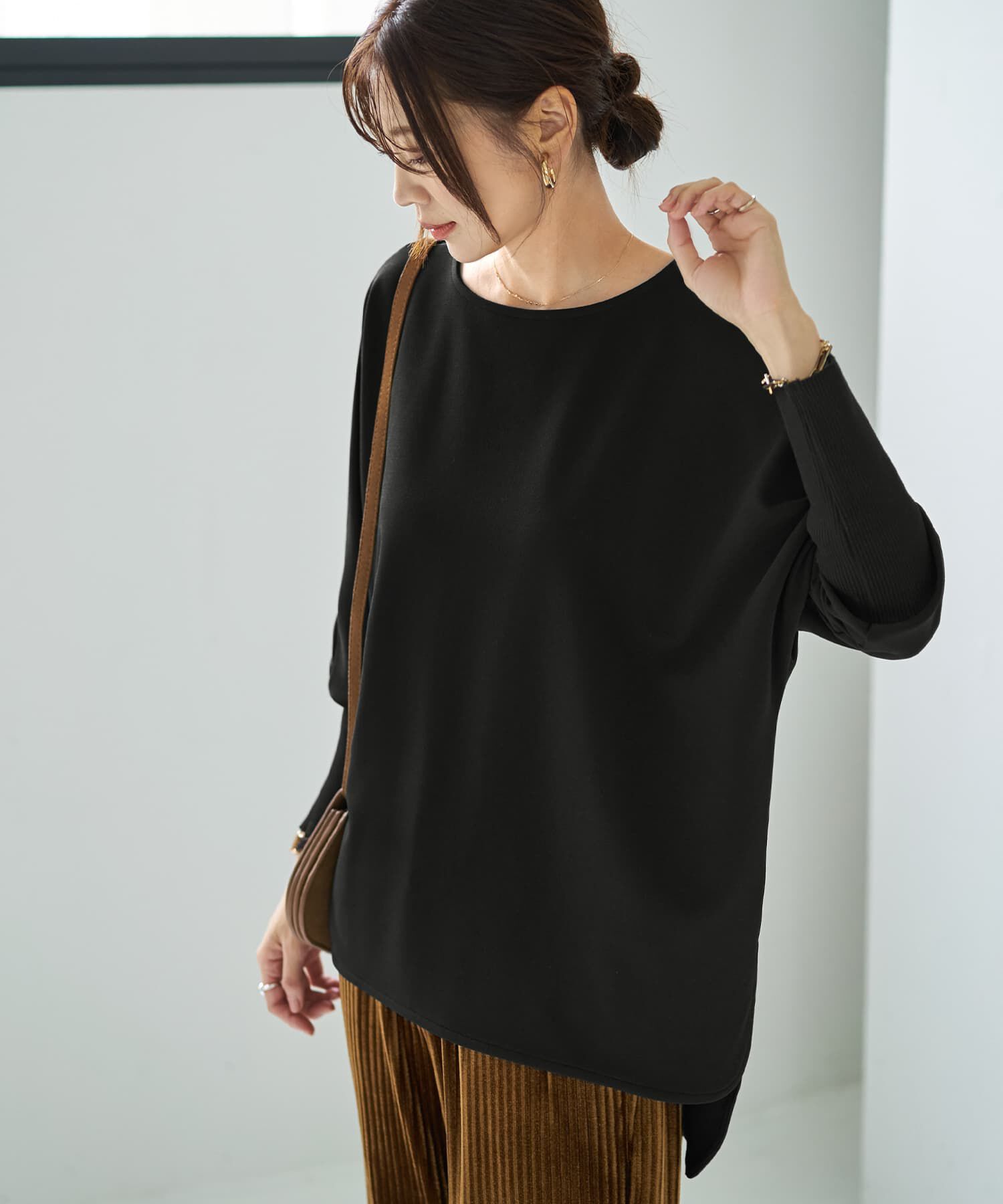 【スタイルデリ/STYLE DELI】 【LUXE】ノーブルジョーゼットプルオーバー