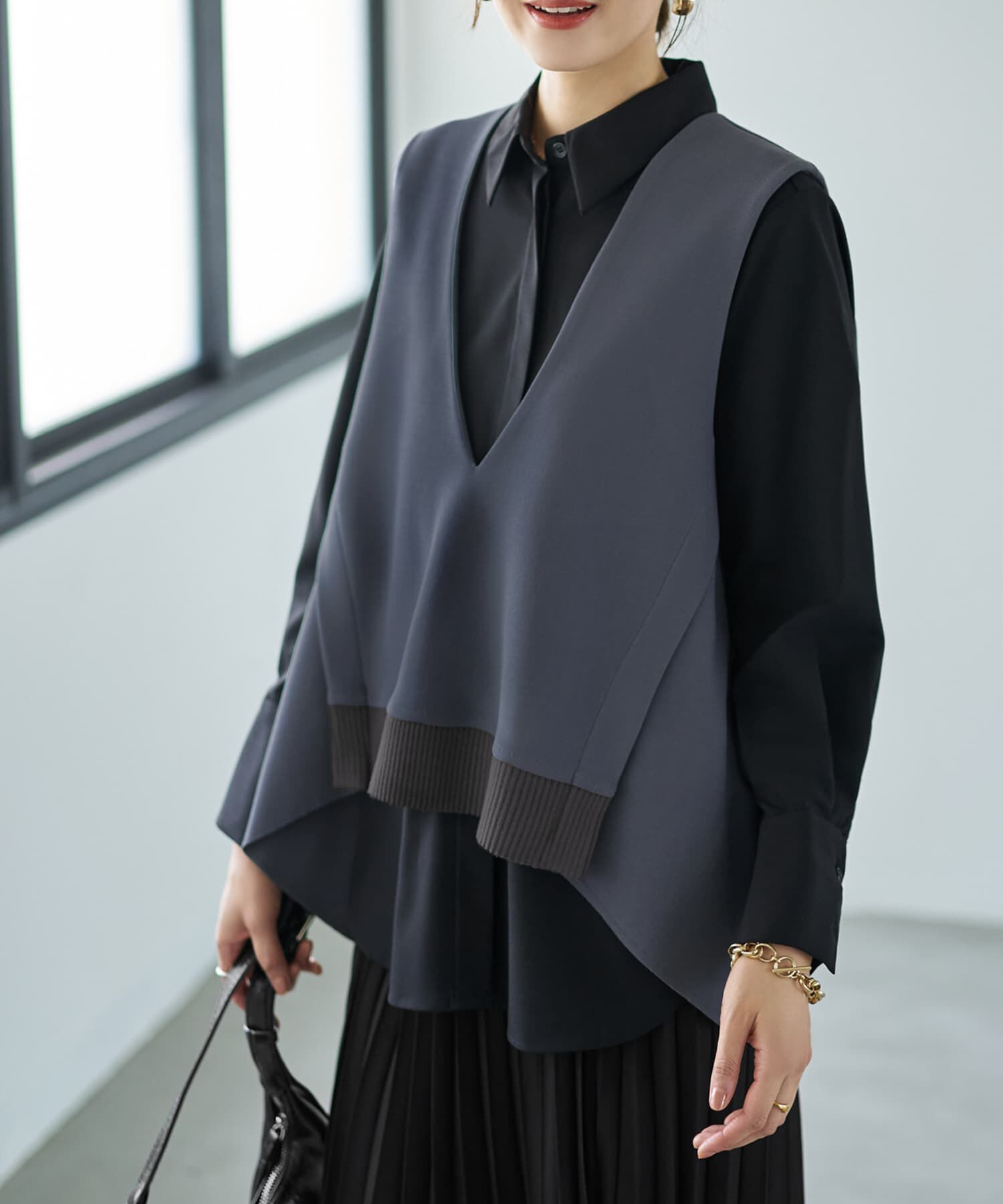 メンズファッションの一押し|【スタイルデリ/STYLE DELI】 【LUXE】前後差テールVネックベスト