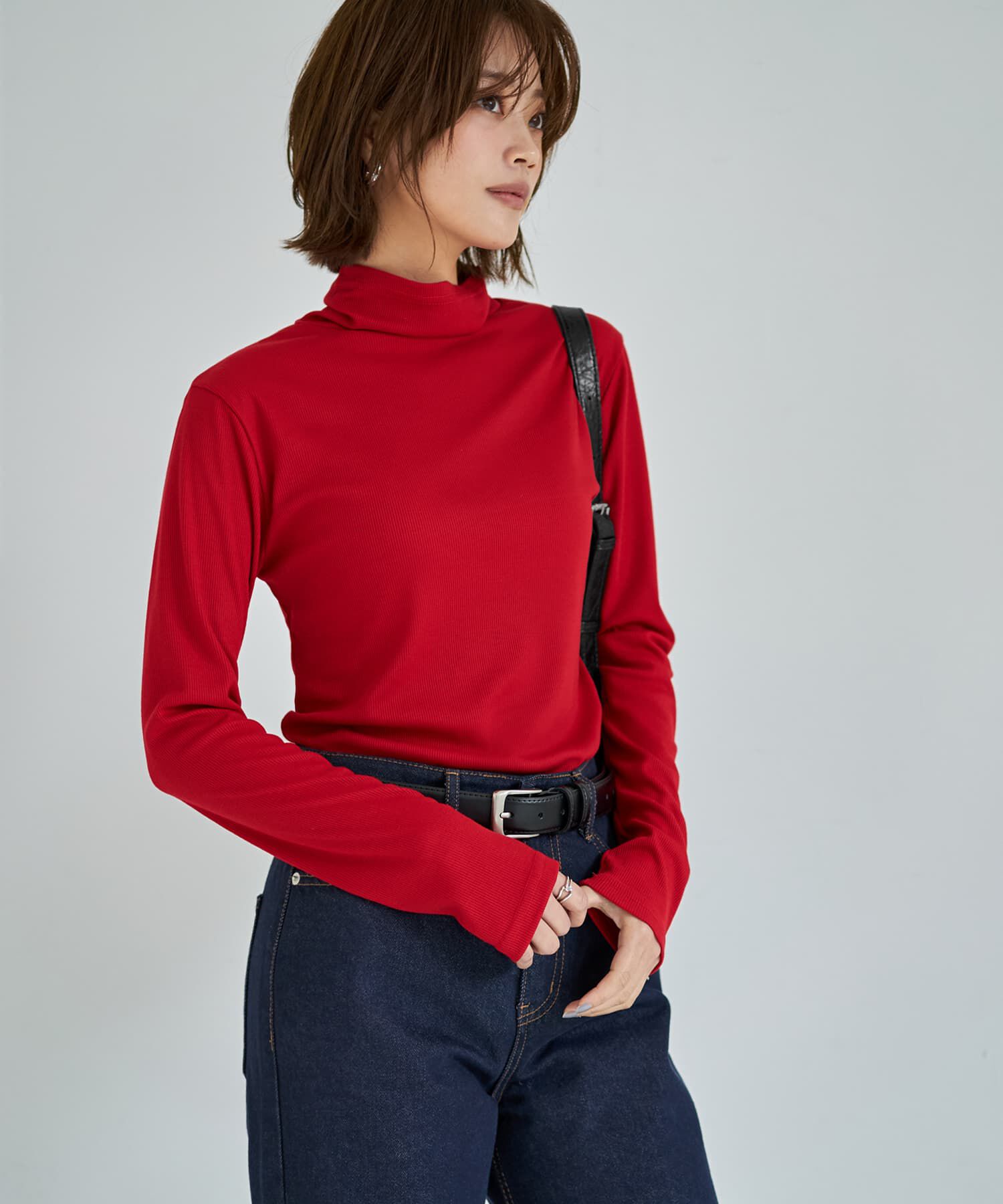 ファッションメンズお薦め|【スタイルデリ/STYLE DELI】 やわらか薄リブルーズタートルトップス