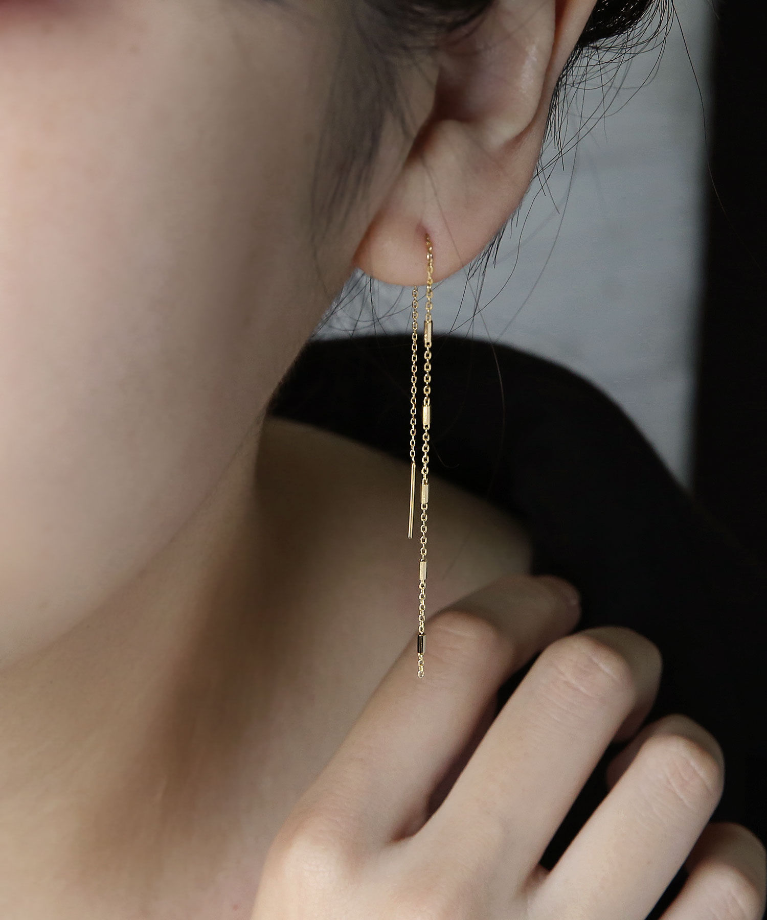 【コレカラ/colleca la】 [silver925]チェーンアメリカンピアス金属アレルギー対応〉