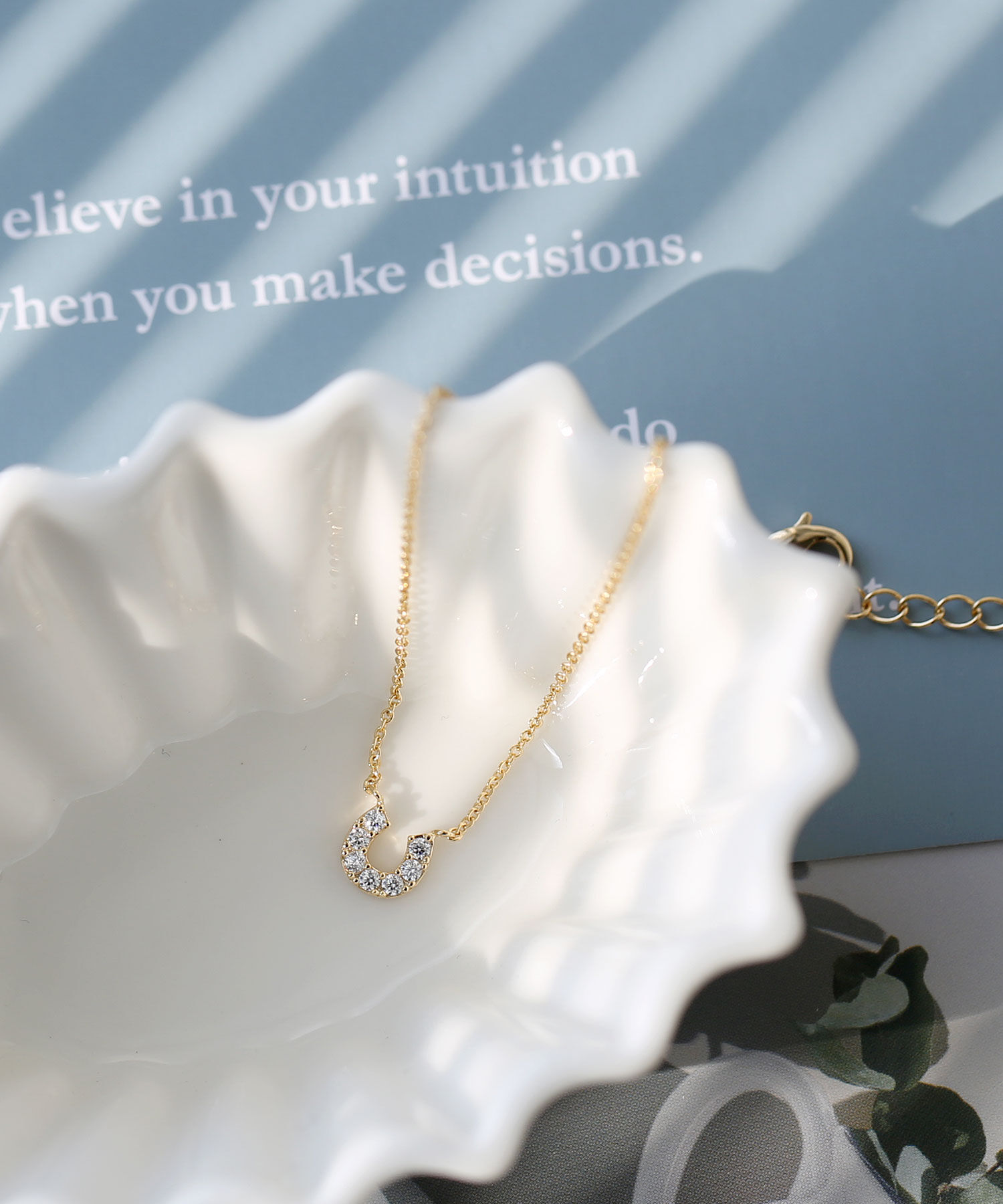 【コレカラ/colleca la】 ストーン付き ホースシューアンクレット