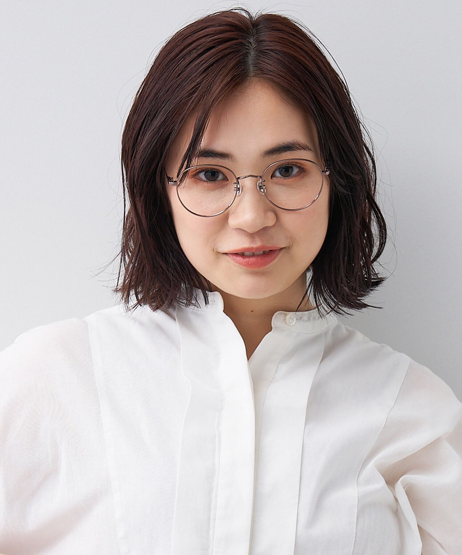 Zoff レディース ボストンメガネ 　　(中近レンズ入り) 中顔面短縮みえメガネ]ボストン型 メガネ （レンズ交換券付き）メタル