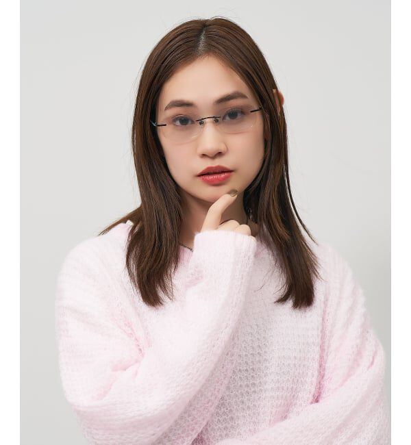 モテ系ファッションメンズ|【ゾフ/Zoff】 SUNCUTGlasses/UV100%CUT リムレス 横長 サングラス | チタン [度無し専用] カラー 紫外線対策 UVカット