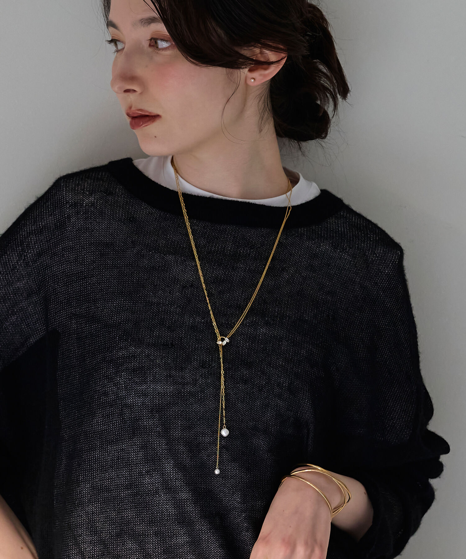 【フィービィー/Phoebe】 2wayアレンジパールラリエットネックレス