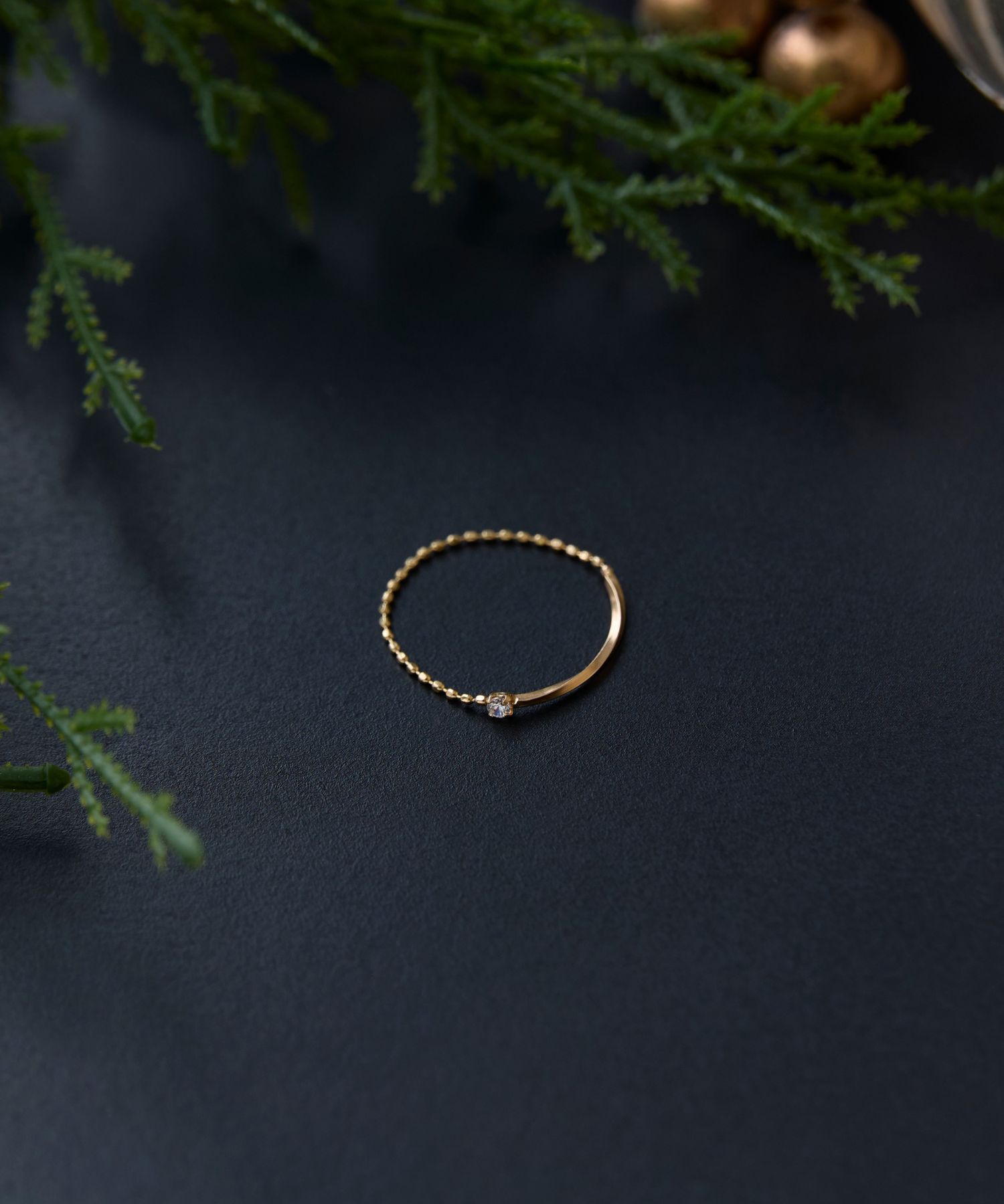 メンズファッションオススメ|【フィービィー/Phoebe】 【K10】プレートビジューチェーンリング