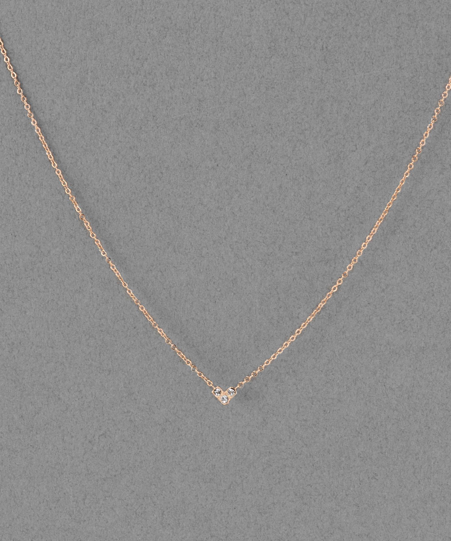 【フィービィー/Phoebe】 【金属アレルギー対応】スリービジューミニハートネックレス