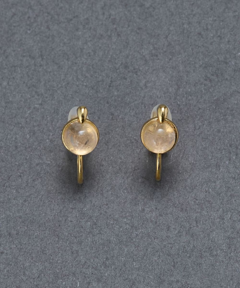 【フィービィー/Phoebe】 【痛くないシリーズ】パワーストーンライトフィットイヤリング ローズクォーツ天然石