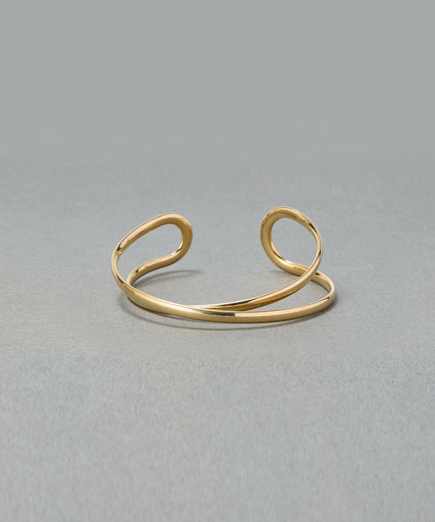 【フィービィー/Phoebe】 【金属アレルギー対応】ツインカレントカフバングル ゴールド/ニッケルフリー