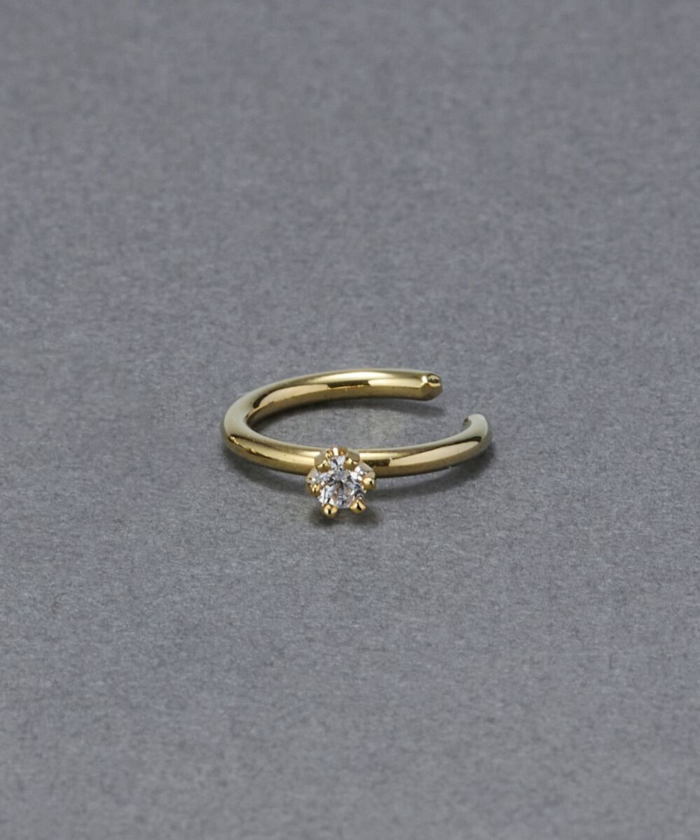 【フィービィー/Phoebe】 【金属アレルギー対応】ブリンクビジューイヤーカフ ゴールド/ニッケルフリー