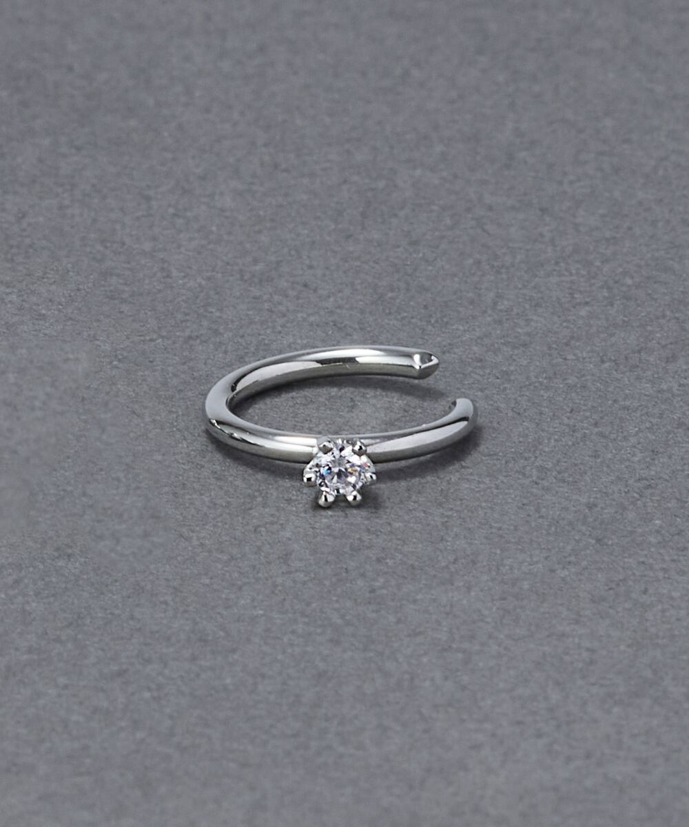 【フィービィー/Phoebe】 【金属アレルギー対応】ブリンクビジューイヤーカフ シルバー/ニッケルフリー