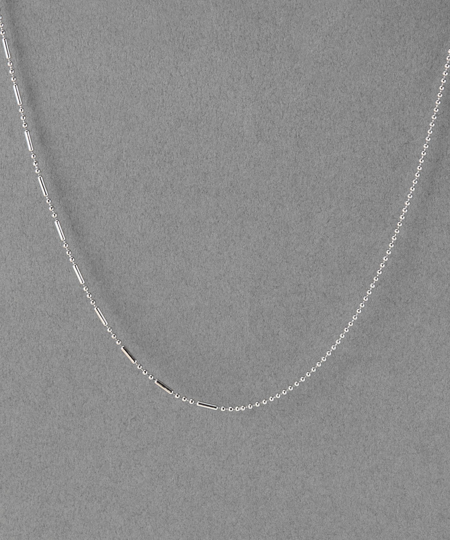 【フィービィー/Phoebe】 【金属アレルギー対応】デザインボールチェーンネックレス シルバー