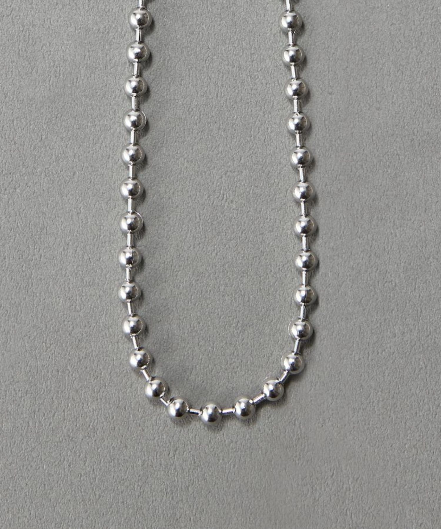 【フィービィー/Phoebe】 【金属アレルギー対応】ドットラインネックレス シルバー/ステンレス